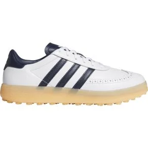 adidas Coursecup Spikeless Golf Shoes Cloud White/Night Indigo/Gum Lateral Side View