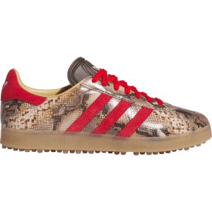 adidas Gazelle Lux Spikeless Golf Shoes Preloved Brown/Better Scarlet/Bliss Lilac