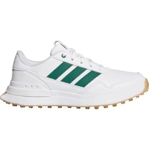 adidas Junior S2G 26 Spikeless Golf Shoes Cloud White/Collegiate Green/Gum2
