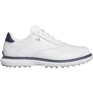 adidas MC70 Spikeless Golf Shoes Cloud White/Collegiate Navy/Halo Silver Lateral Side View