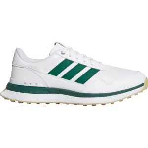 adidas S2G 26 Leather Spikeless Golf Shoes - Cloud White/Collegiate Green/Gum 3