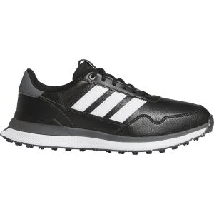 adidas S2G 26 Leather Spikeless Golf Shoes Core Black/Cloud White/Grey Four