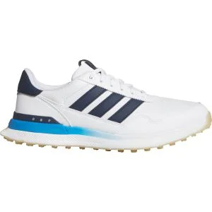 adidas S2G 26 Leather Spikeless Golf Shoes Cloud White/Collegiate Navy/Lucid Ray Blue