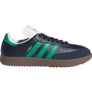 adidas Samba Spikeless Golf Shoes Night Indigo/Court Green/Cloud White Lateral Side View