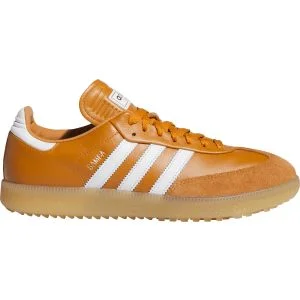 adidas Samba Spikeless Golf Shoes Rustic Orange/Cloud White/Gum Lateral Side View