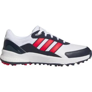 adidas SW5540 Spikeless Golf Shoes Cloud White/Pure Ruby/Collegiate Navy