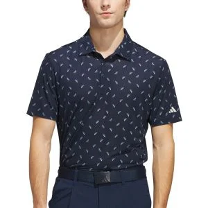 adidas Ultimate365 Printed Slice Mesh Golf Polo Shirt