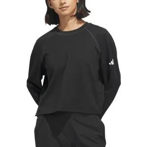 adidas Womens Beyond The Course Side-Snap Twistweave Golf Sweatshirt