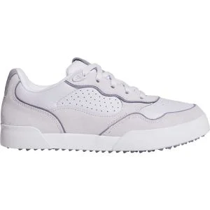 adidas Womens Retrocross 25 Spikeless Golf Shoes Frozen Purple/Silver Violet/Silver Metallic Lateral Side