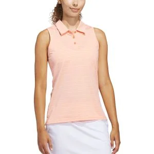 adidas Womens Ultimate365 Jacquard Sleeveless Golf Polo