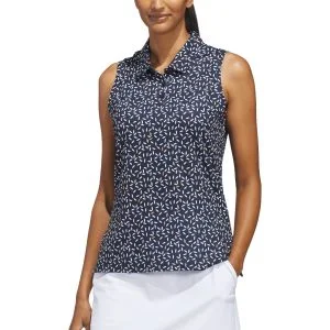 adidas Womens Ultimate365 Printed Climacool Golf Polo Shirt