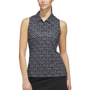 adidas Womens Ultimate365 Printed Climacool Golf Polo Shirt