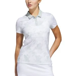 adidas Womens Ultimate365 Printed Golf Polo Shirt