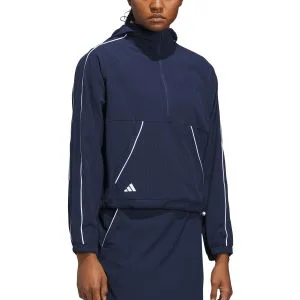 adidas Womens Ultimate365 Seersucker Quarter-Zip Golf Jacket