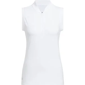 adidas Womens Ultimate365 Sleeveless Zip Golf Polo Shirt