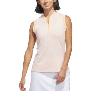 adidas Women's Ultimate365 Sleeveless Zip Golf Polo Shirt