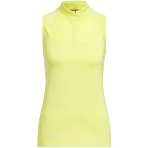 adidas Women's Ultimate365 Sleeveless Zip Mock Neck Golf Polo Shirt