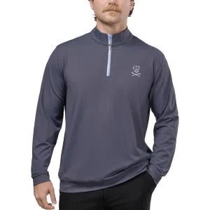 Barstool Golf Clubby Printed Performance Quarter Zip Golf Pullover - Purple