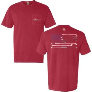 Barstool Golf Flag Pocket T-Shirt Red