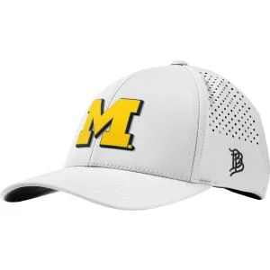 Branded Bills University of Michigan "Michigan Block" Curved Performance Golf Hat