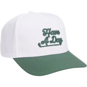 breezy Have A Day Green Contrast Bill Golf Hat