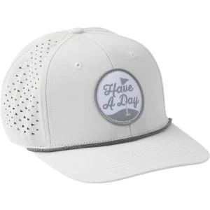 breezy Have A Day Perforated Patch Golf Hat Grey