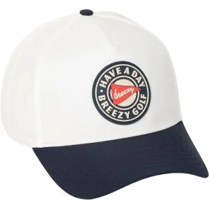 breezy Hero Logo Navy & Red Contrast Golf Hat