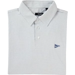 breezy The Striped Golf Polo Gray & Dark Gray