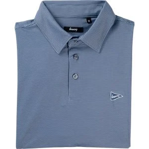 breezy The Striped Golf Polo Navy & Blue