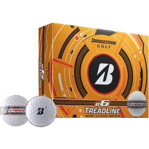 Bridgestone e6 Soft Treadline Golf Balls Dozen Box With Ball In Front
