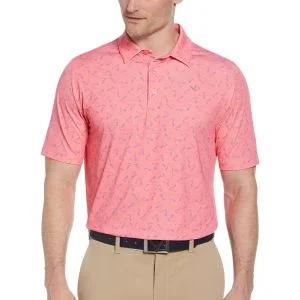 Callaway All Over Chev Printed Golf Polo