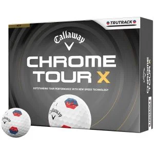 2026 Callaway Chrome Tour X TruTrack Golf Balls Dozen Box And Ball
