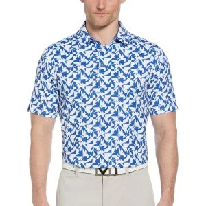 Callaway Layered Floral Print Golf Polo