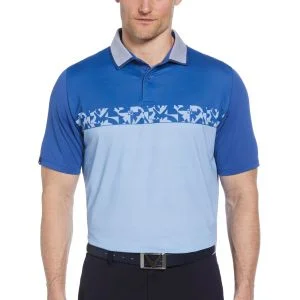 Callaway Oxford Floral Block Print Golf Polo