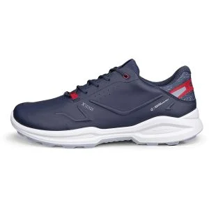 ECCO Biom H6 Golf Shoes Marine/Chili Red Lateral Side
