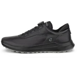 ECCO Core BOA Leather Waterproof Golf Shoes Black