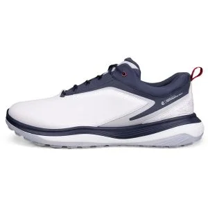 ECCO LT1 Golf Shoes White/Marine Lateral Side View