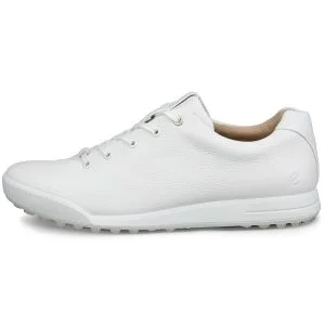 ECCO Street Leather Waterproof Golf Shoes White