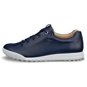 ECCO Street Leather Waterproof Golf Shoes Blue