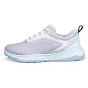 ECCO Women's LT1 Golf Shoes Concrete/Blue Grass Lateral Side