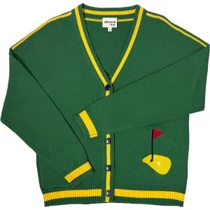 ellsworth + ivey Women's Emily Varsity Golf Cardigan