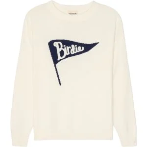 ellsworth + ivey Women's Riley Crewneck Golf Sweater Birdie Pennant