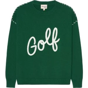ellsworth + ivey Women's Riley Crewneck Golf Sweater Golf Script