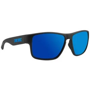 Epoch Eyewear Charlie Black Sunglasses Polarized Blue Lens