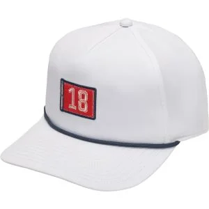 FootJoy 5-Panel 18th Flag Golf Hat White