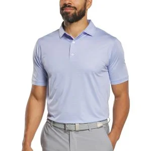 FootJoy Abacus Print Lisle Golf Polo Periwinkle