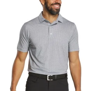 FootJoy Athletic Fit Stellar Lisle Golf Polo Grey/White/Black