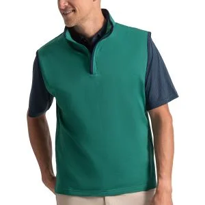 FootJoy Brushed Back Pique Golf Vest Field Green/Navy
