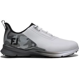 FootJoy Fuel White/Grey/Camo Golf Shoes Lateral Side View