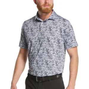 FootJoy Garden Print Lisle Golf Polo Periwinkle